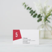 SN Corporate No23B Warm Red Business Card (Standing Front)