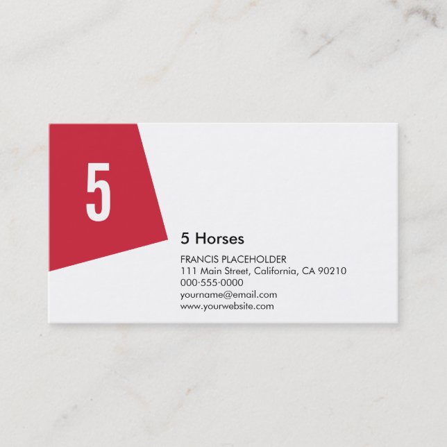 SN Corporate No23B Warm Red Business Card (Front)