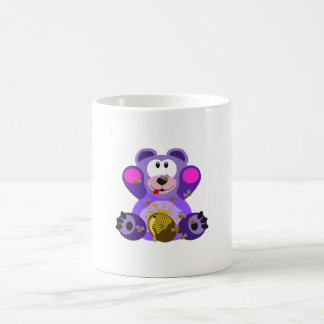 SN Purple Honey Bear, Bees Coffee Mug