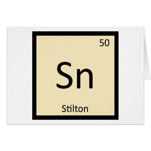 Sn - Stilton Cheese Chemistry Periodic Table Cards (Front Horizontal)