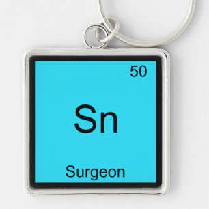 Sn - Surgeon Funny Chemistry Element Symbol Tee Keychain