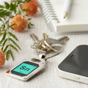 Sn - Tin Chemistry Periodic Table Symbol Element Keychain