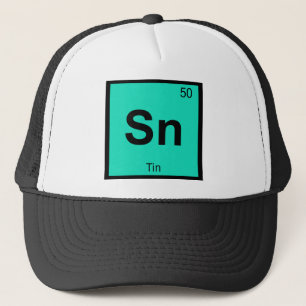 Sn - Tin Chemistry Periodic Table Symbol Element Trucker Hat