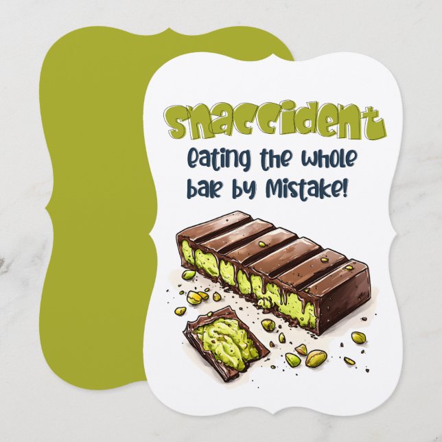 Snaccident: Ate the Whole Chocolate Kunafa كنافة Invitation (Front/Back)