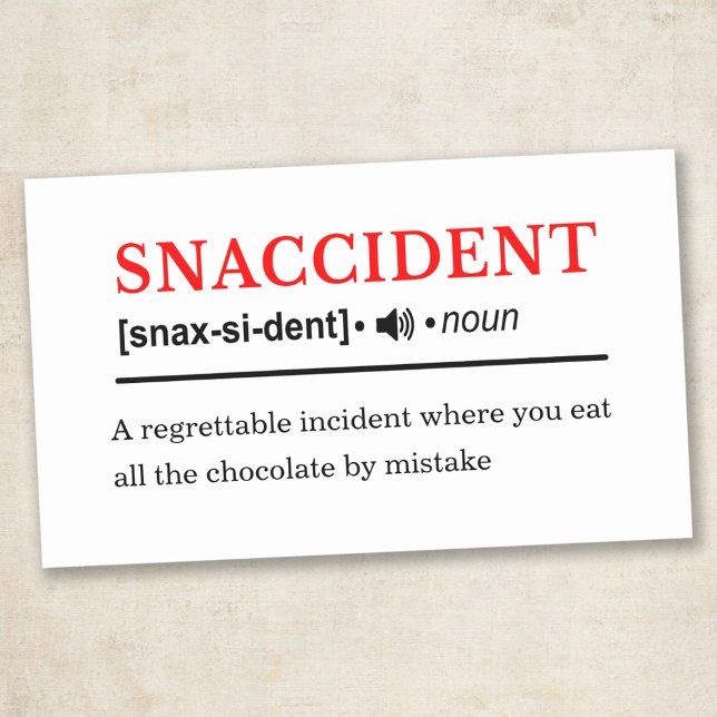 Snaccident - Customizable Dictionary Definition Rectangular Sticker (Creator Uploaded)