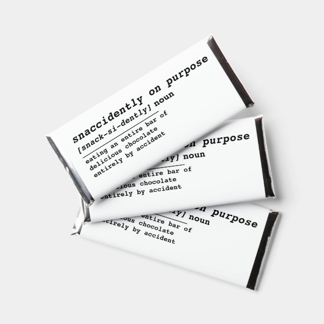 Snaccidently on purpose description hershey bar favors (Front)