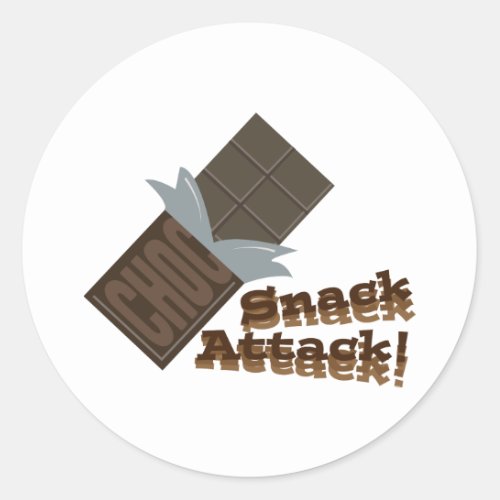 Snack Attack Classic Round Sticker