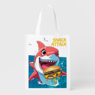 Snack Attack Shark – Reusable Grocery Bag