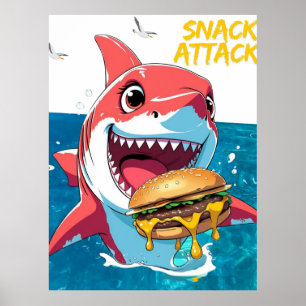 Snack Attack Shark – Summer Poster