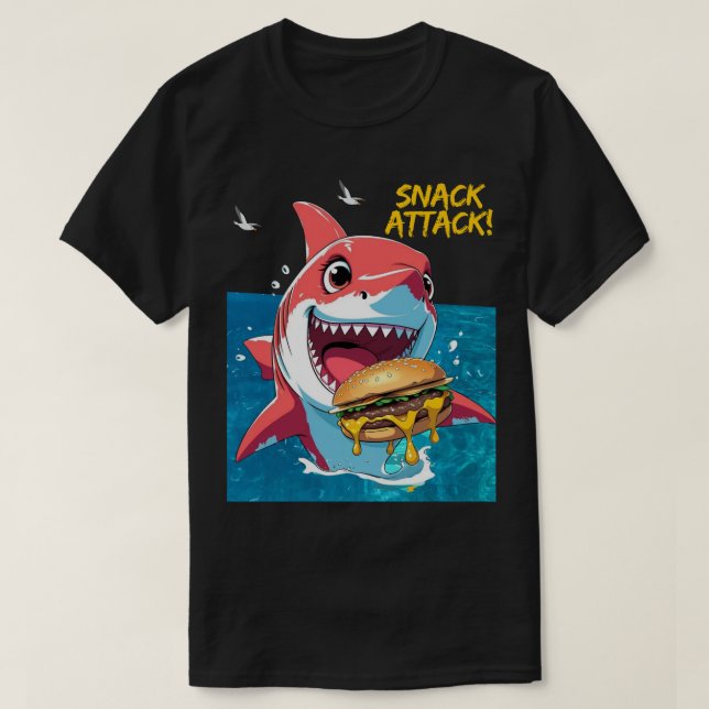 Snack Attack Shark T-Shirt (Design Front)