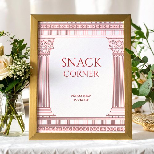 Snack bar poster for goddess party