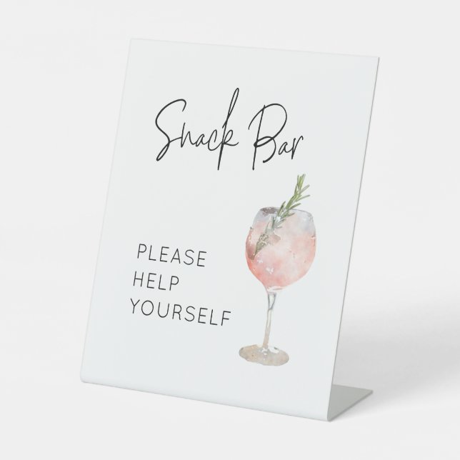 Snack Bar Sign for Birthday Party  (Front)