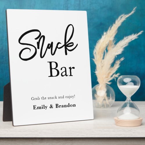 Snack bar wedding sign Tabletop Plaque