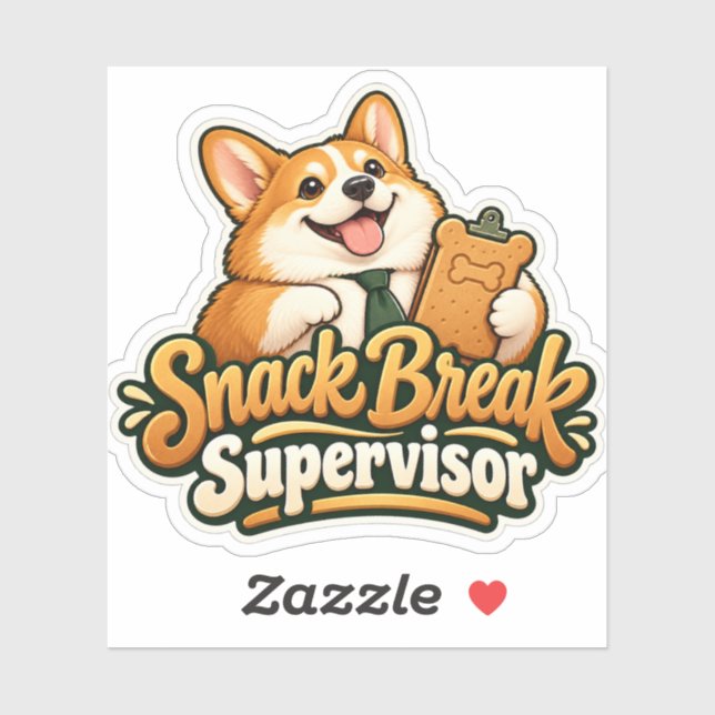 Snack Break Supervisor Sticker (Sheet)