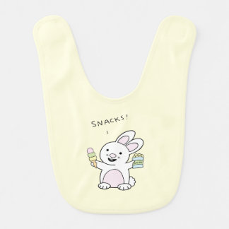 Snack Bunny Baby Bib