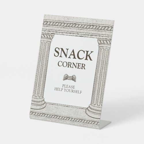 Snack corner pedestal party Sign with columns