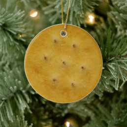 Snack Cracker Ceramic Ornament