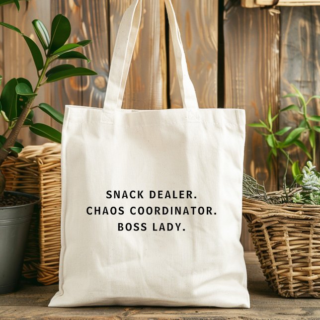 Snack Dealer Chaos Coordinator Boss Lady Mom Tote Bag (snack dealer chaos coordinator boss lady mom tote bag, mothers day gift)