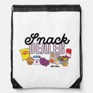 Snack Dealer Mom Life Funny Drawstring Bag