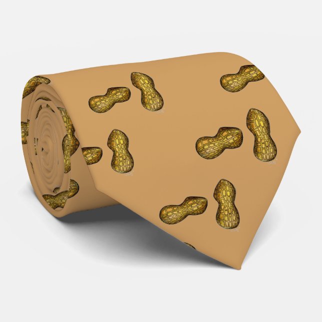 Snack Food Ballpark Peanuts Nut Nutty Foodie Neck Tie (Rolled)