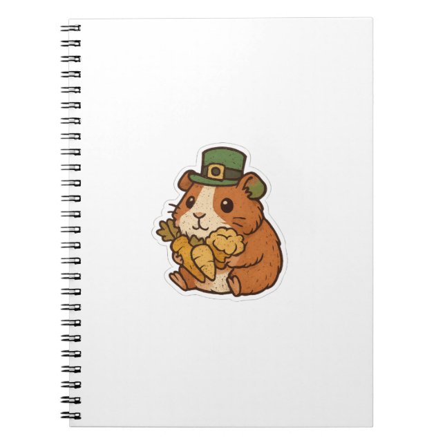 Snack Lover Guinea Pig St.Patrick's Day Notebook (Front)