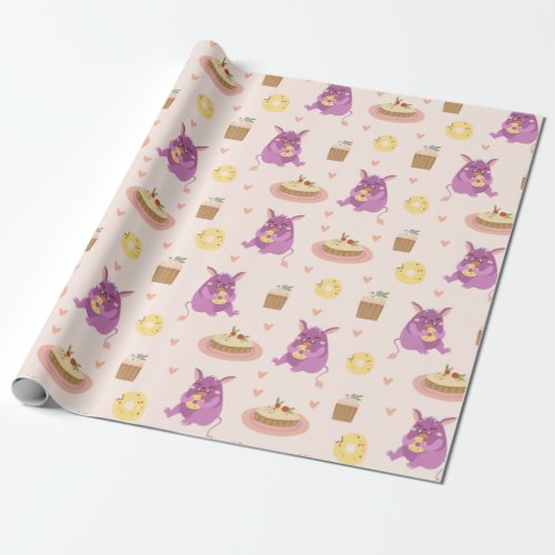 Snack Monsters Wrapping Paper
