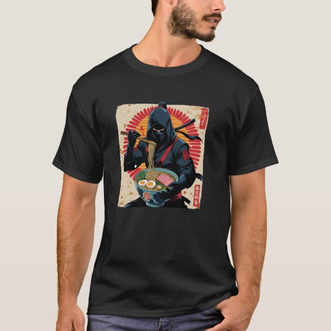 Snack Ninja - Ramen, Chips & Snacks Attack Tee (Front)
