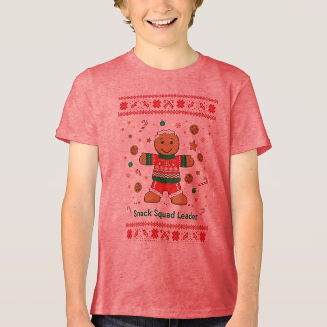 Snack Squad Leader Powered by Treats Ugly Sweater (Front)