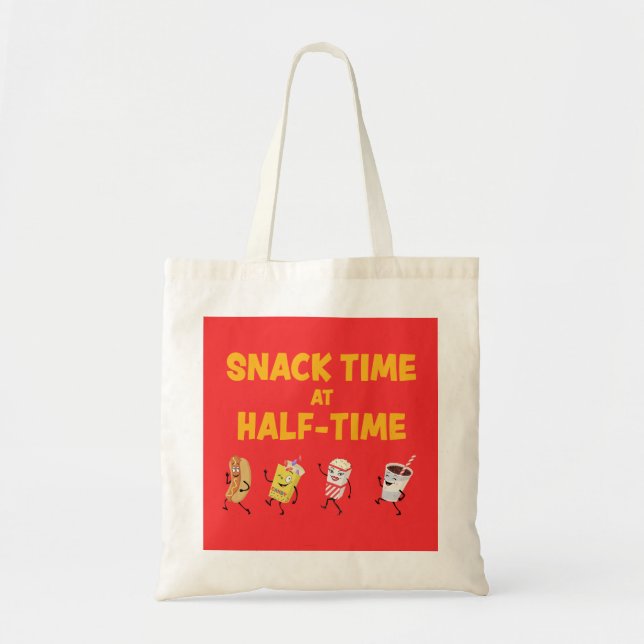 Snack Time At Half-time Tote Bag (Front)