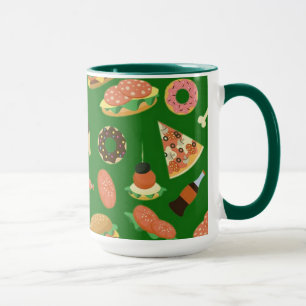Snack Time Green Coffee Mug