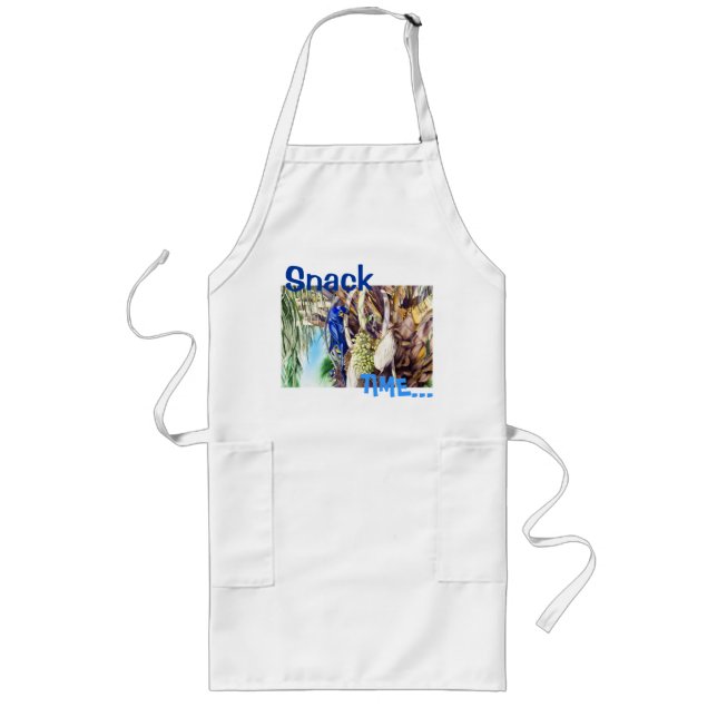 "Snack Time" Hyacinth Macaws Fine Art Apron (Front)