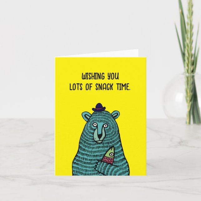 Snack Time Letterpress Thank You Card (Front)