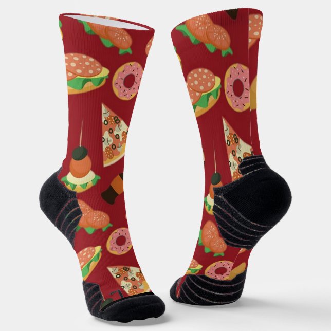 Snack Time Red Socks (Angled)