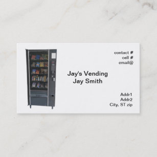 snack vending machine business card