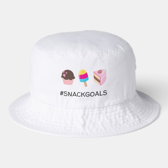 #SNACKGOALS Cupcake Popsicle Cake Slice Bucket Hat (Front)
