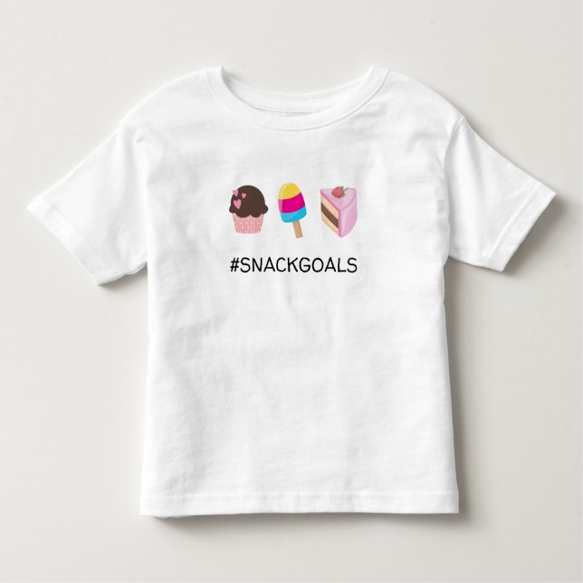 #SNACKGOALS Cupcake Popsicle Cake Slice Toddler T-shirt (Front)