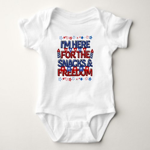 Snacking on the 4th of July Baby Bodysuit
