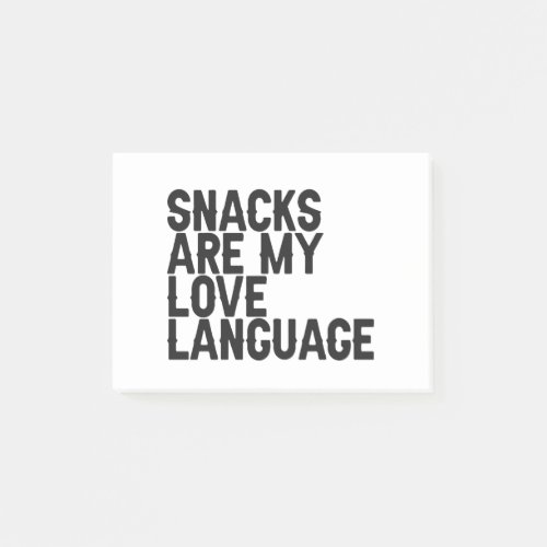 Snacks are my Love Language Funny Food lover Gift Post_it Notes