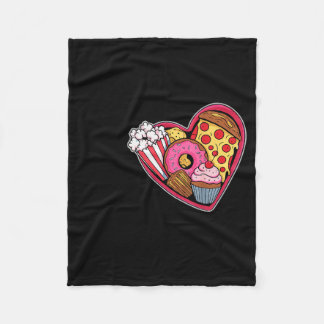 Snacks Are My Love Language, Kids Men Women Valent Fleece Blanket