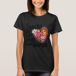 Snacks Are My Love Language, Kids Men Women Valent T-Shirt
