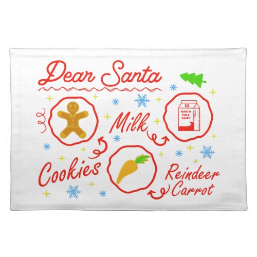 Snacks For Santa And Reindeer  Cloth Placemat
