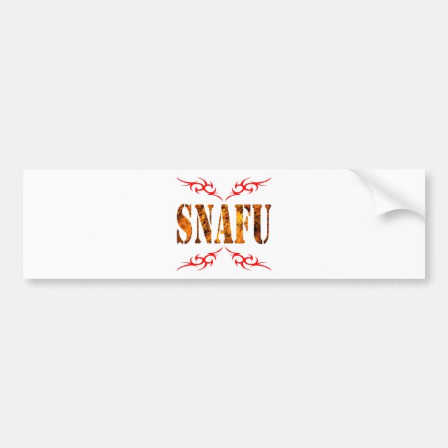 SNAFU BUMPER STICKER (Front)