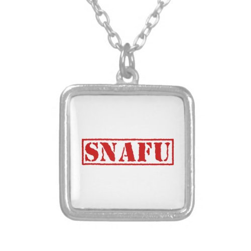 SNAFU SILVER PLATED NECKLACE