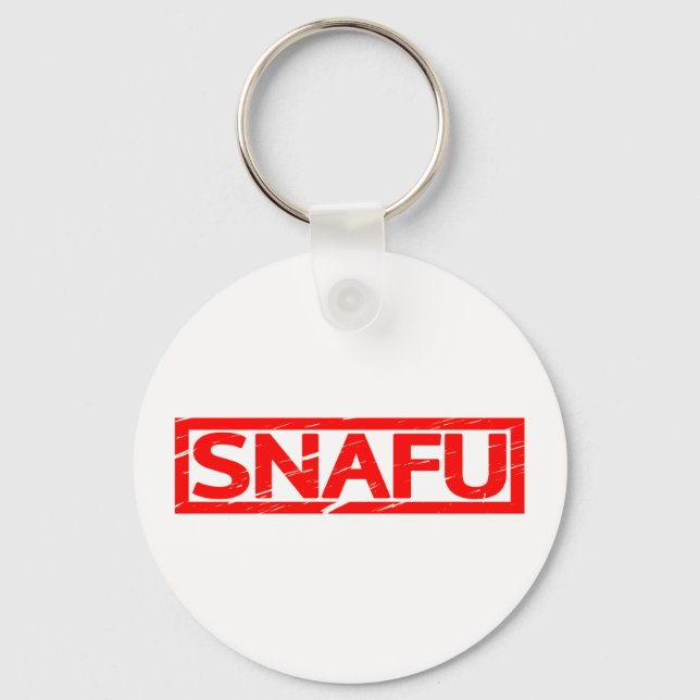 Snafu Stamp Keychain (Front)