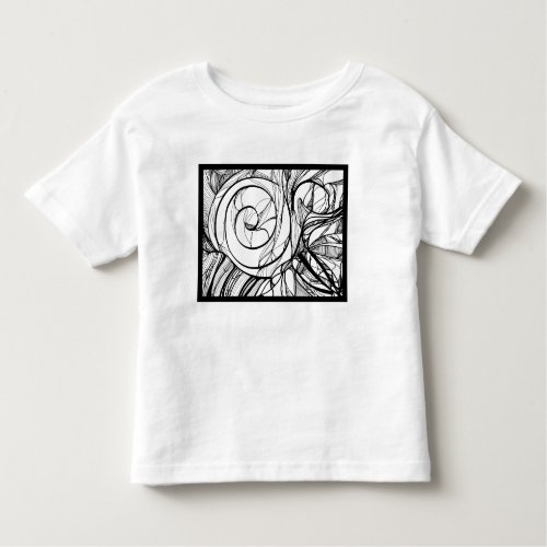 Snail Abstract Art Toddler Fine Jersey T_Shirt BW
