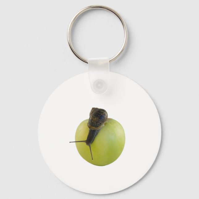 Snail and apple keychain (Front)