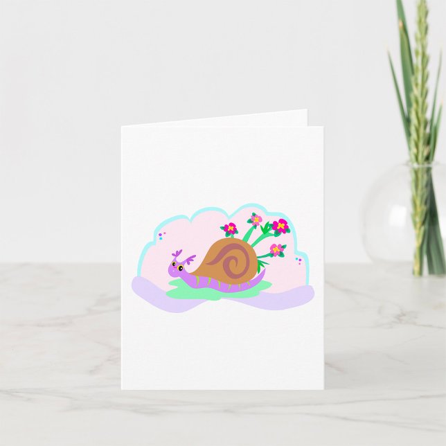 Snail And Flowers Card (Creator Uploaded)