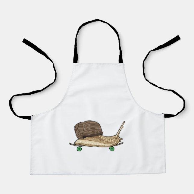 Snail as Skater with Skateboard Apron (Front)