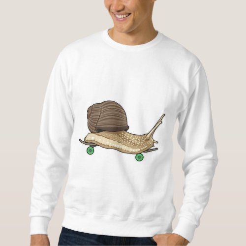 Snail as Skater with Skateboard Sweatshirt