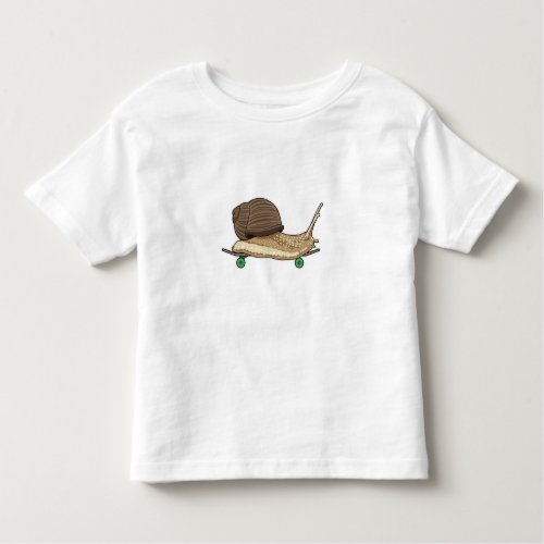 Snail as Skater with Skateboard Toddler T_shirt